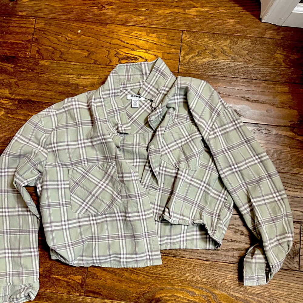 RSQ CROP FLANNEL